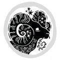 Aries Zodiac Coin Pendant Necklace
