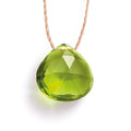 August Peridot Fine Cord Birthstone Necklace