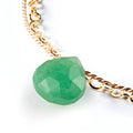 Green Aventurine Gold and Silk Bracelet
