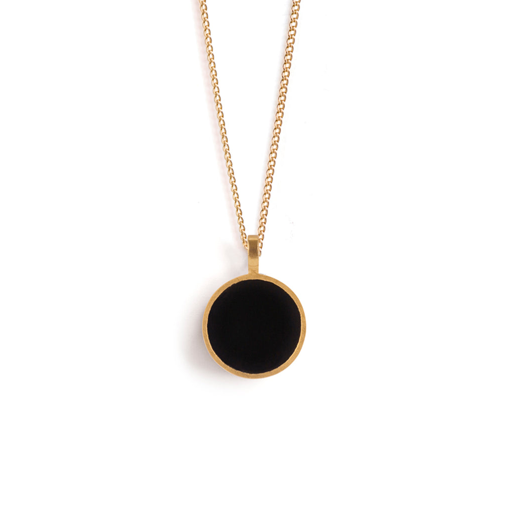 Black Onyx Porthole Necklace