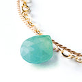 December Turquoise Gold and Silk Birthstone Bracelet