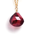 January Garnet Birthstone Pendant Necklace