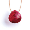 July Ruby Fine Cord Birthstone Necklace