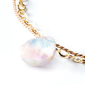June Moonstone Gold and Silk Birthstone Bracelet