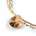 Leopard Jasper Gold and Silk Bracelet