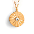 March Aquamarine Mini Sundial Birthstone Necklace
