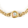 October Opal Birthstone Chain Link Bracelet