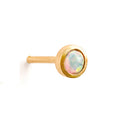 October Opal Birthstone Stud Earrings