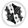 Pisces Zodiac Coin Pendant Necklace