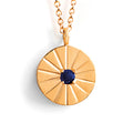 September Sapphire Mini Sundial Birthstone Necklace