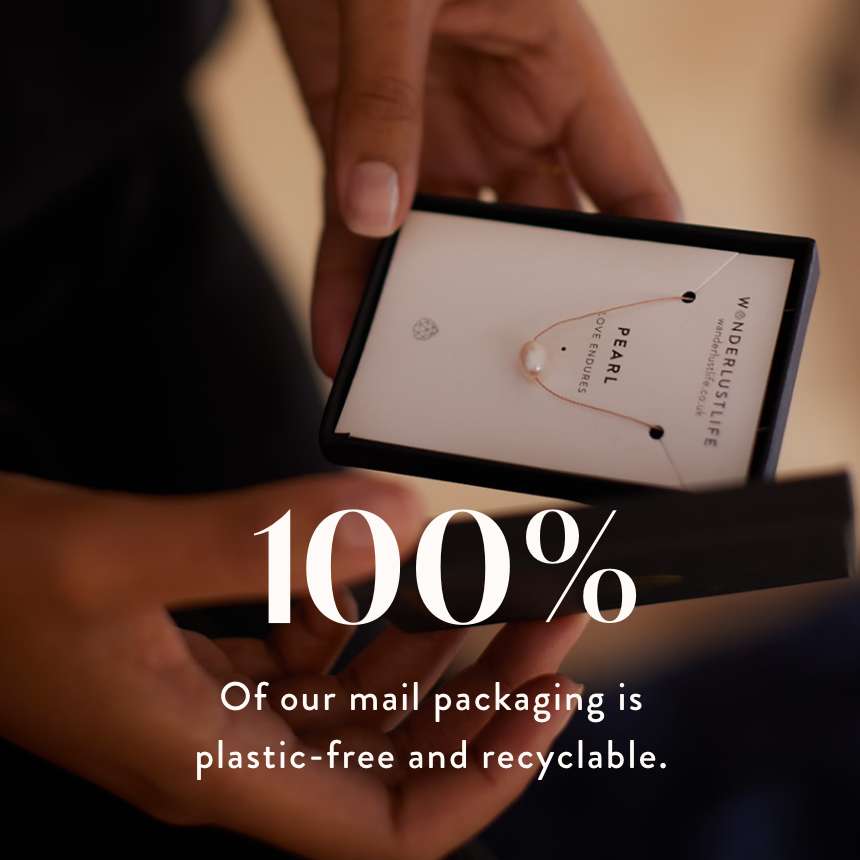100% of our mail packaging is plastic-free and recyclable.