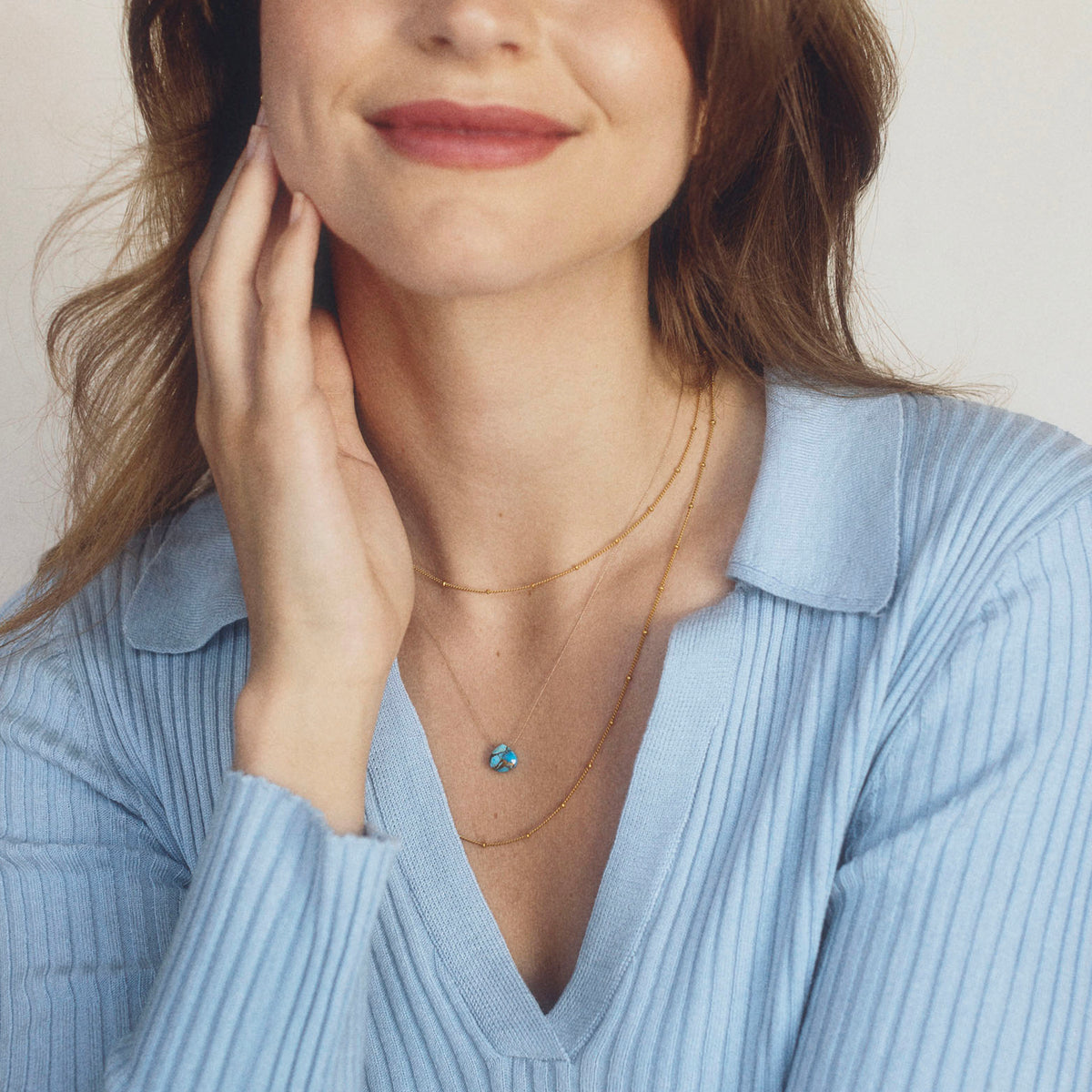 Mohave Turquoise Fine Cord Necklace Wanderlust Life