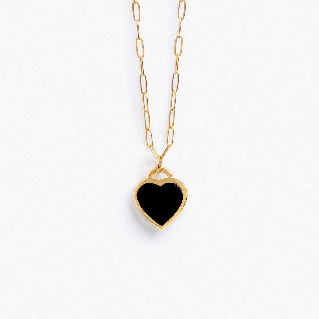 Engraved Black and Green Onyx Queen of Hearts Necklace, three chain options. 17 inch length necklace with 2 inch extender. Proudly designed in Devon & handcrafted by our Wanderlust Life global artisan partners.