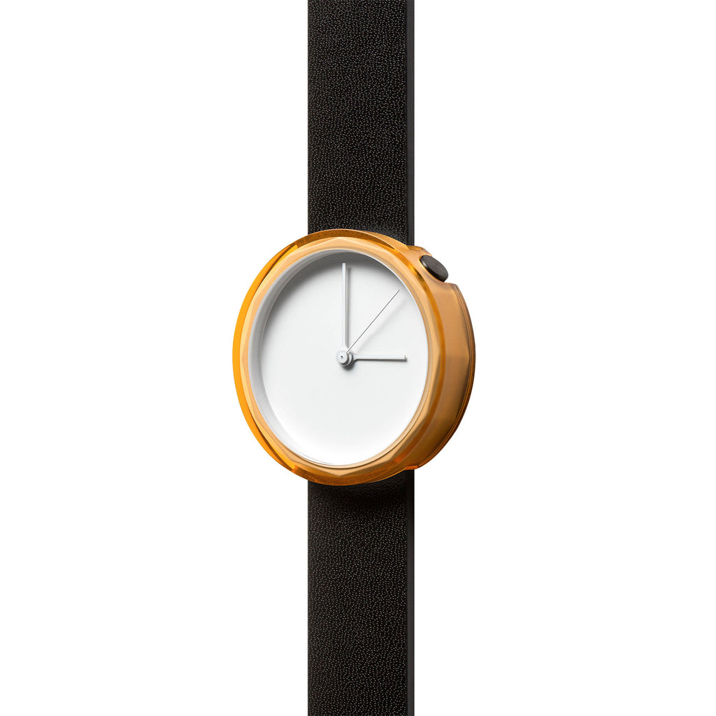 AARK Prism watch in the colour way champagne and black. A unisex design inspired by geometry and minimalism. The perfect gift for the modern watch lover.