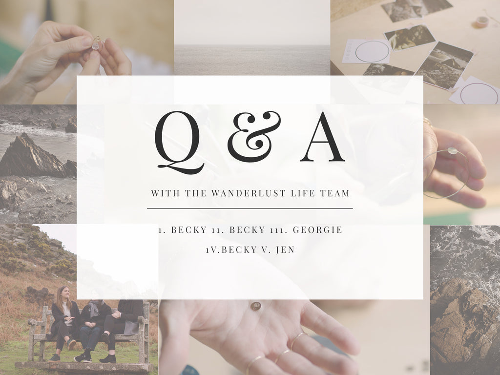 Meet the Wanderlust Life team, and find out what’s inspiring them right now, what they’re listening to, what has been their biggest risk to date and lots more…
