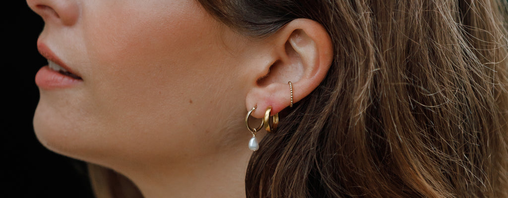 Wanderlust Life Jewellery. Gold Ear Cuffs to add to any ear stack. Minimal and understated affordable jewellery.
