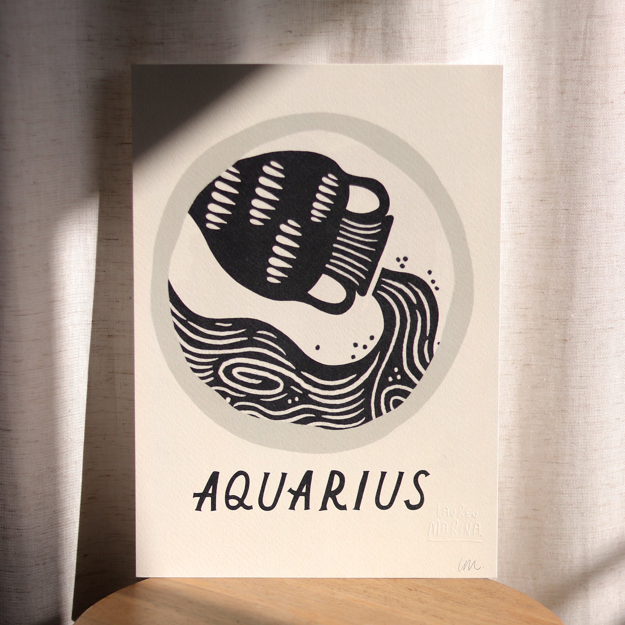 Aquarius Zodiac Print | Wanderlust Life