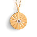 April Quartz Mini Sundial Birthstone Necklace