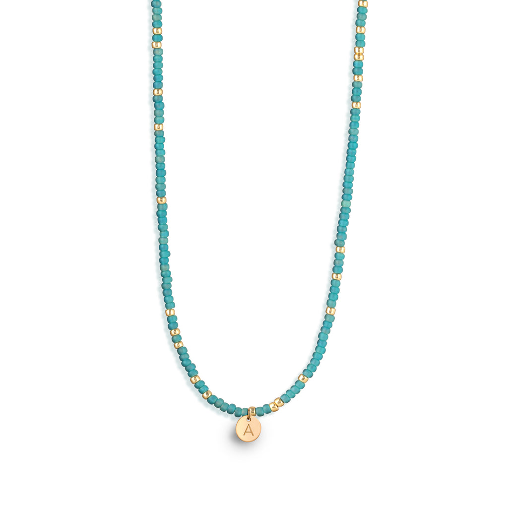 Aqua Tide Beaded Necklace