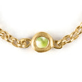 August Peridot Birthstone Chain Link Ring
