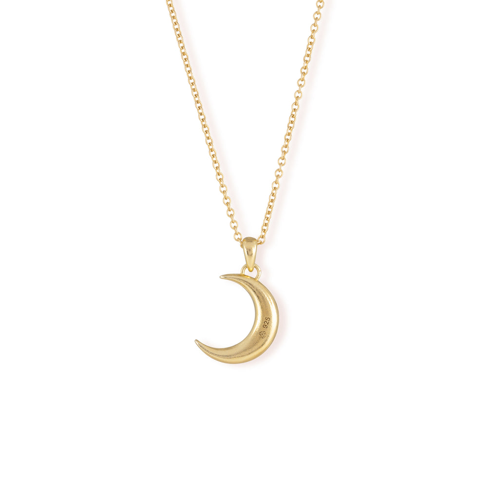 This limited-edition crescent pendant is studded with three black diamond stars set on a shorter chain for a 90s-inspired silhouette.