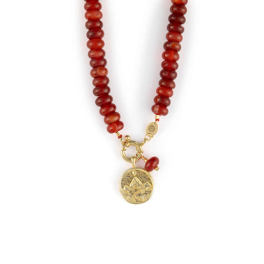 Engravable Capricorn Zodiac Coin Pendant Necklace