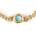 December Turquoise Birthstone Chain Link Ring