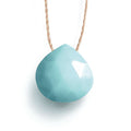 December Turquoise Fine Cord Birthstone Necklace