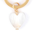 Mother of Pearl Heart Creole Hoop Earrings