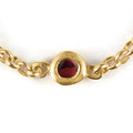 January Garnet Birthstone Chain Link Ring