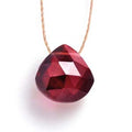 January Garnet Fine Cord Birthstone Necklace