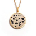 Dalmatian Jasper Porthole Necklace