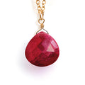 July Ruby Birthstone Pendant Necklace