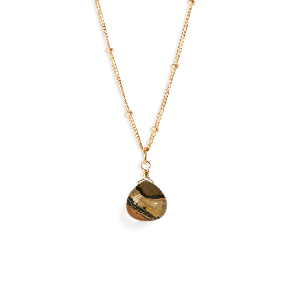 Leopard Jasper Pendant Necklace