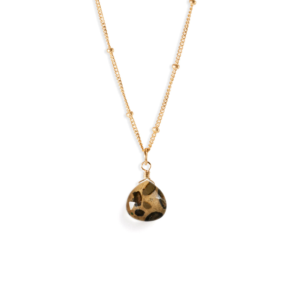 Leopard Jasper Pendant Necklace