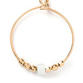 Mother of Pearl Beaded Hoop Earrings