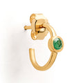 May Emerald Birthstone Astrea Hoop Earrings