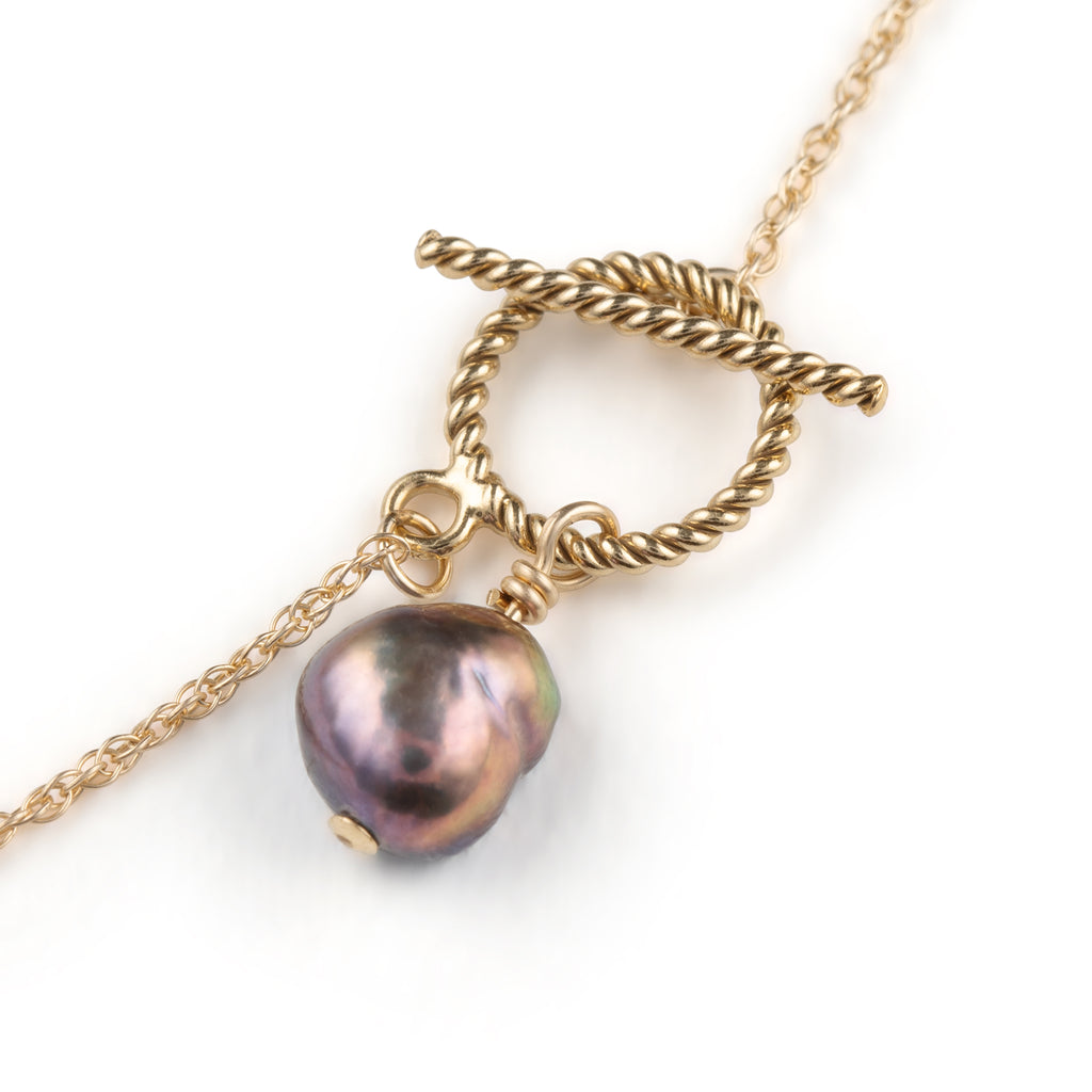 Mirage Pearl Toggle Pendant Necklace