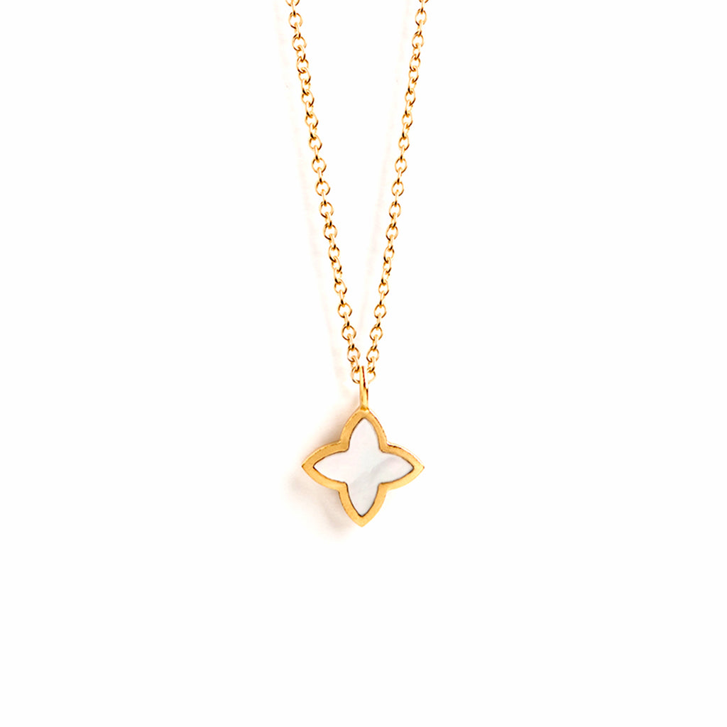 Mother of Pearl Compass Star Necklace