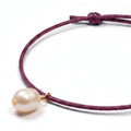 Marina Pearl & Mulberry Cord Bracelet