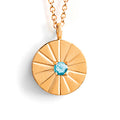 November Topaz Mini Sundial Birthstone Necklace