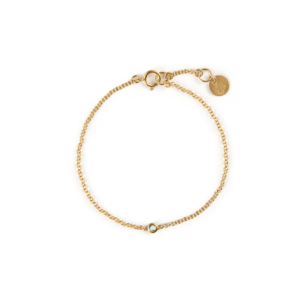 November Topaz Birthstone Chain Link Bracelet