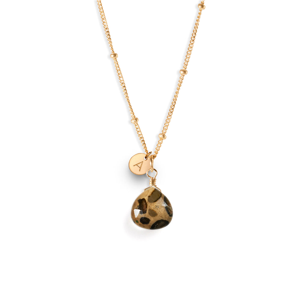 Leopard Jasper Pendant Necklace