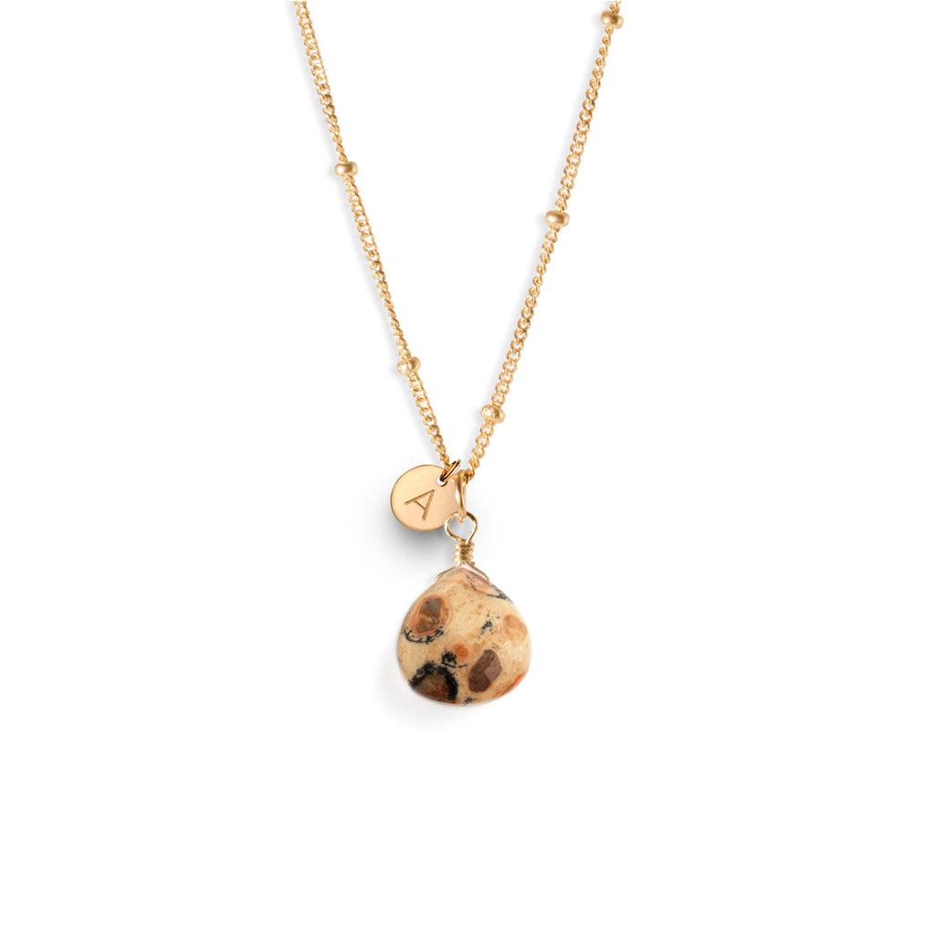 Leopard Jasper Pendant Necklace