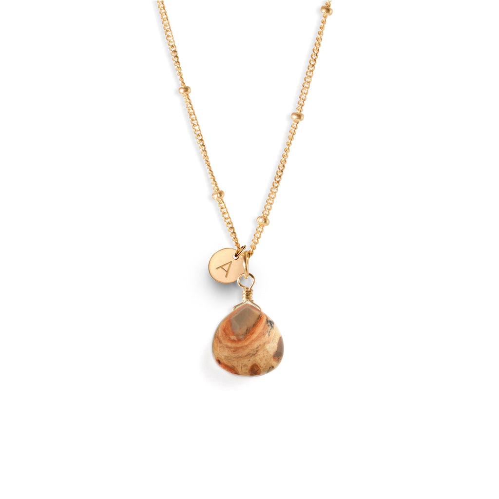 Leopard Jasper Pendant Necklace