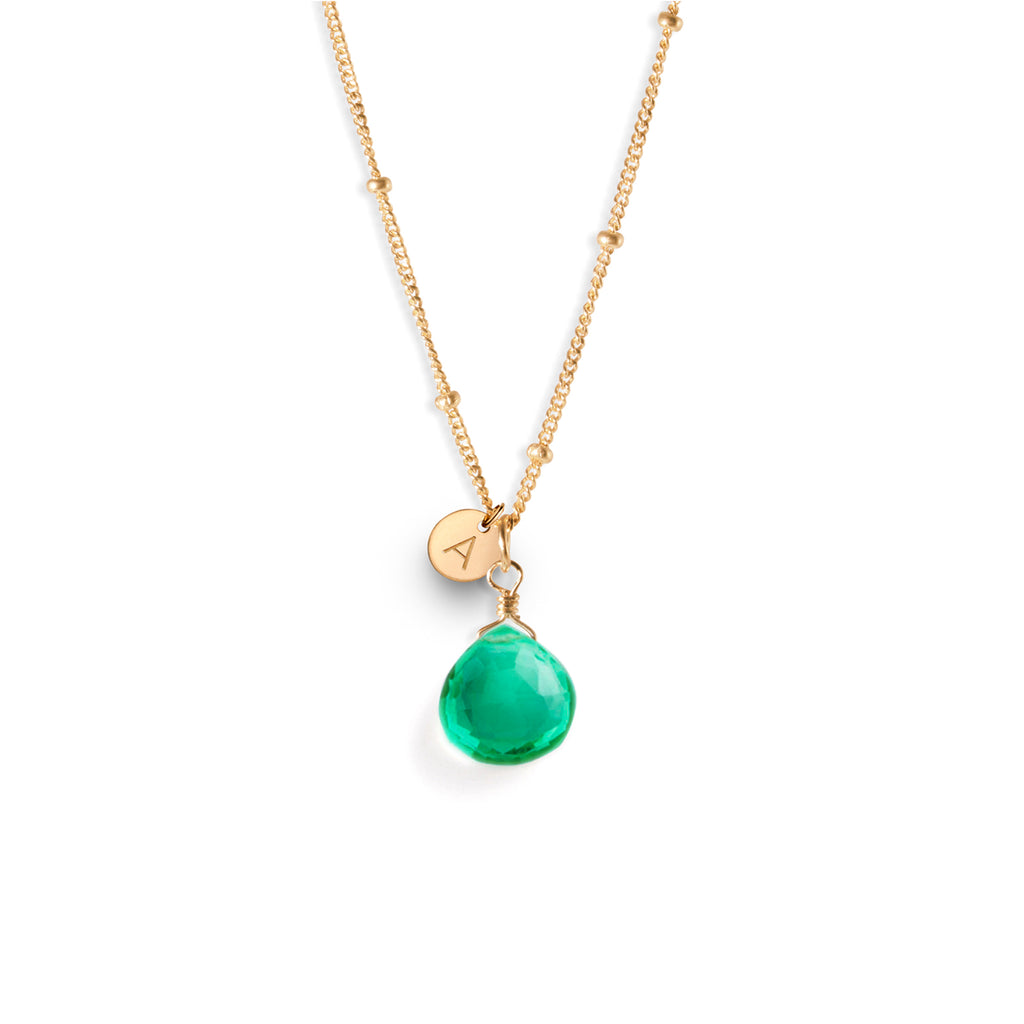 Seafoam Green Quartz Pendant Necklace