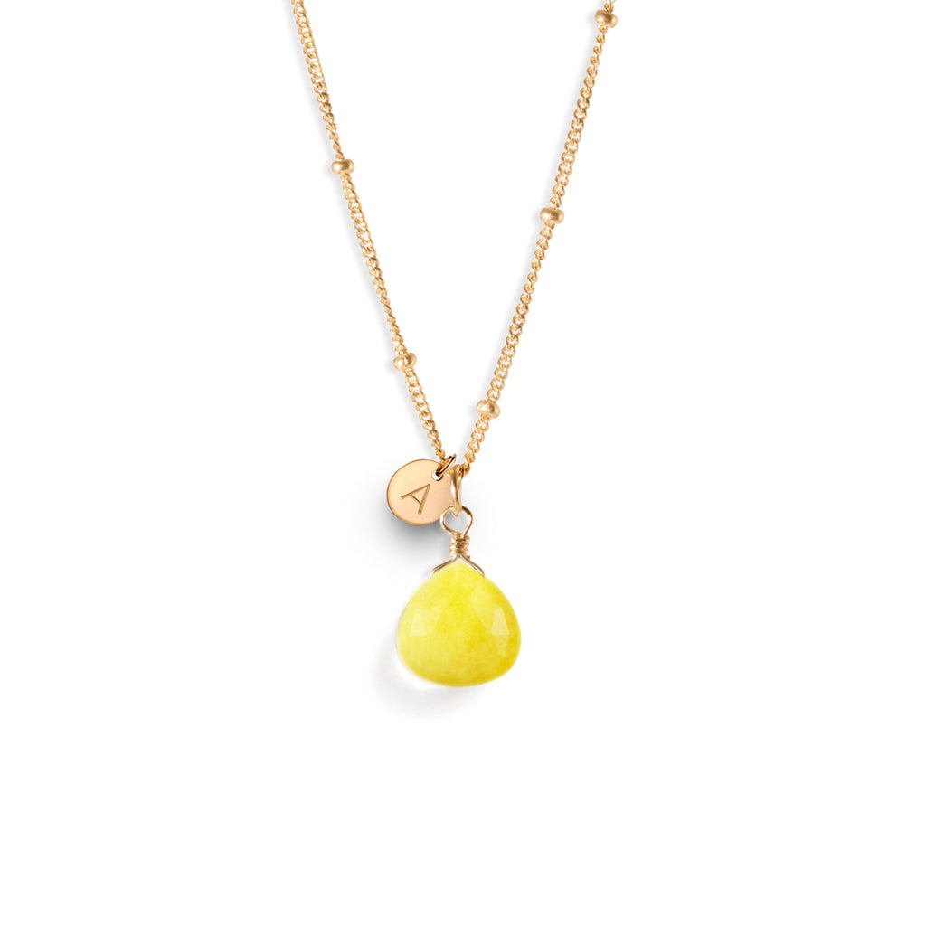 Yellow Seraphinite Pendant Necklace