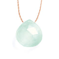 Sea Glass Chalcedony Fine Cord Necklace