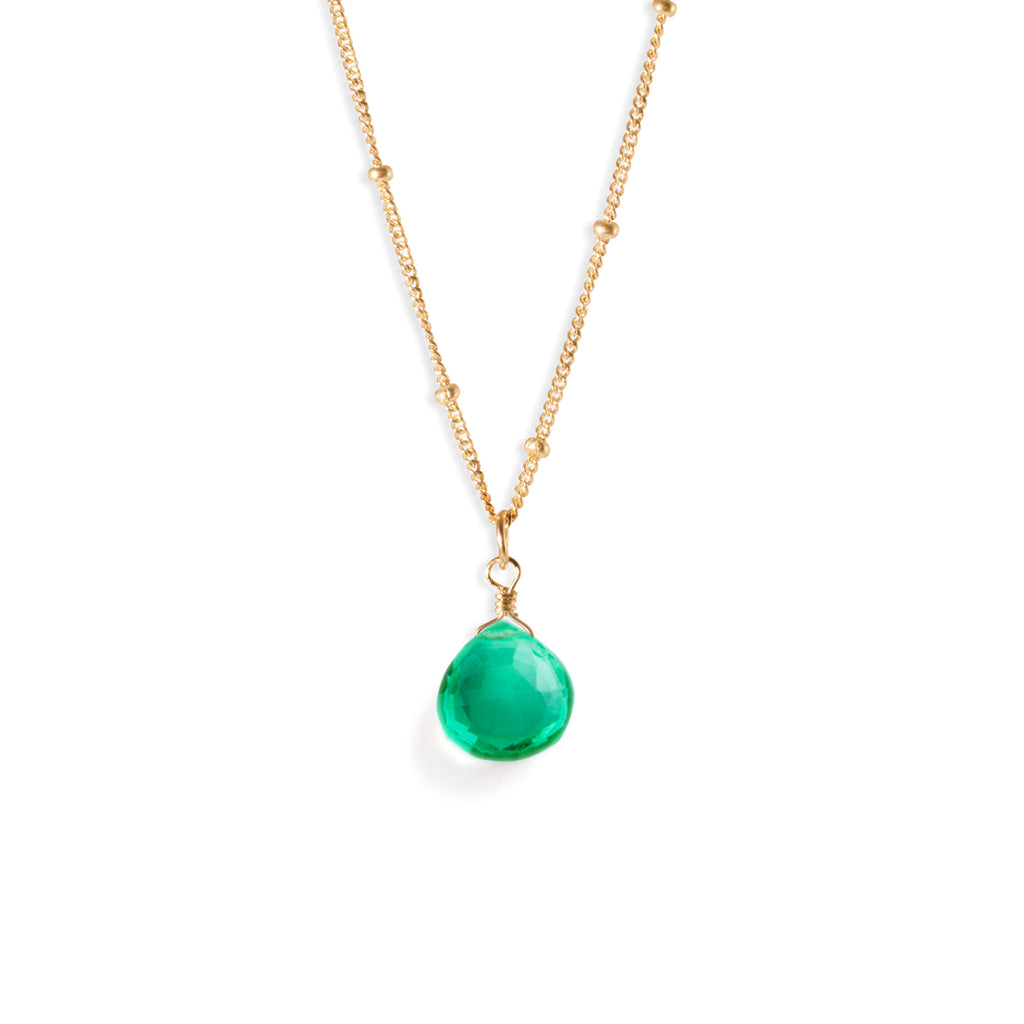 Seafoam Green Quartz Pendant Necklace