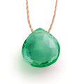 Seafoam Green Quartz Fine Cord Necklace